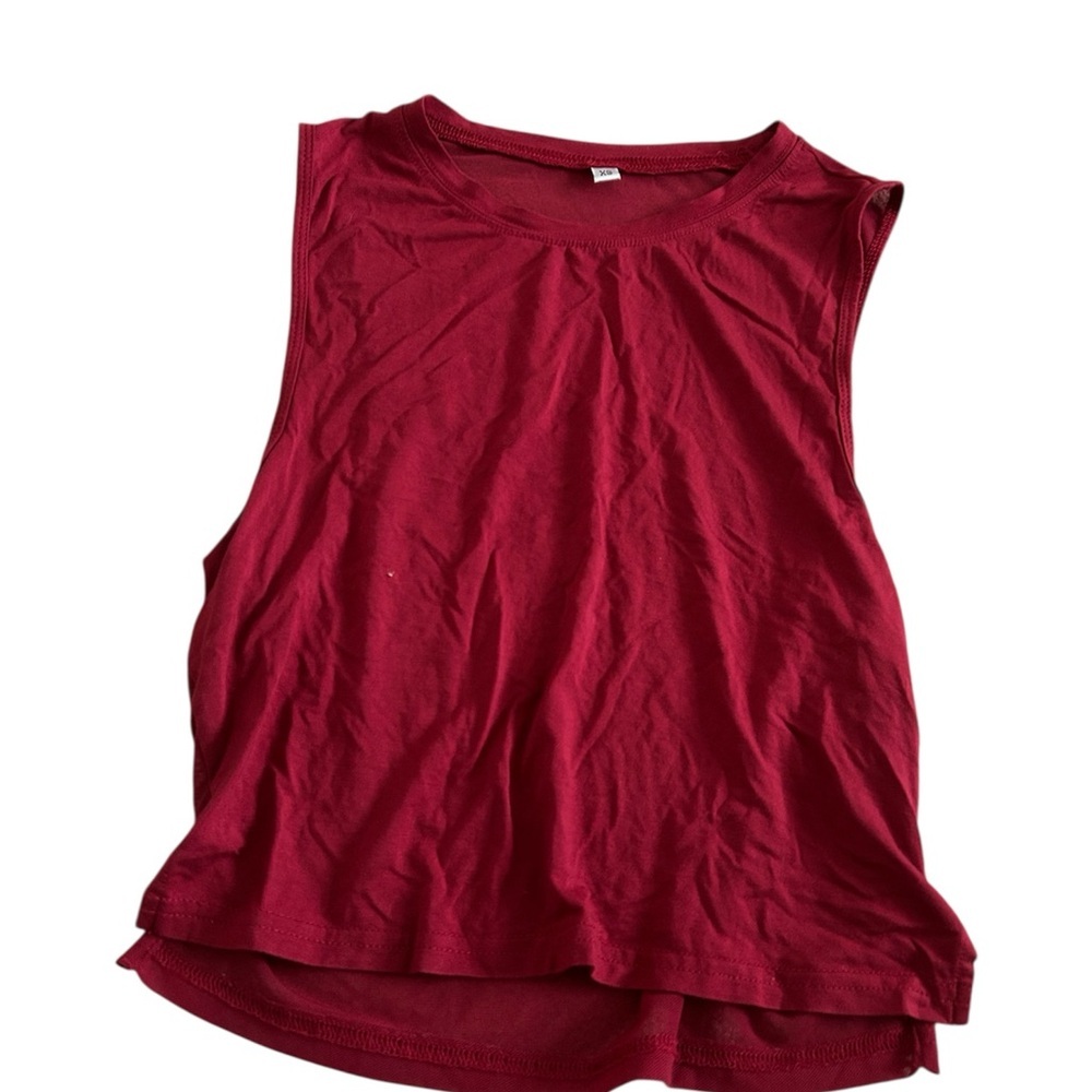 Women's Red Muscle Tee